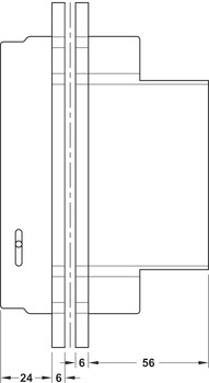 Door hinge, concealed, for flush interior doors up to 60 kg, Startec