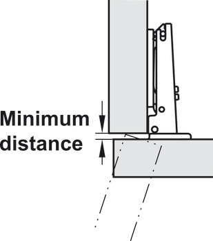 Hinge, Häfele Metalla 510 A/SM 94°, for thick doors and profile doors up to 35 mm, half overlay mounting/twin mounting