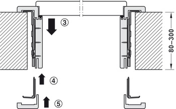 Häfele Startec Frame Fix, Door frame clamp fixing set